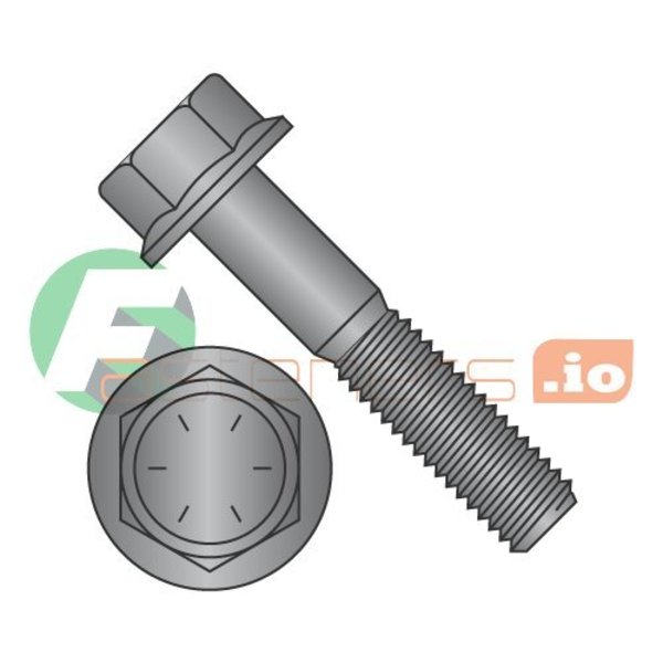 Newport Fasteners Grade 8, 7/16"-14 Flange Bolt, Black Phosphate Steel, 2-1/4 in L, 300 PK 101859